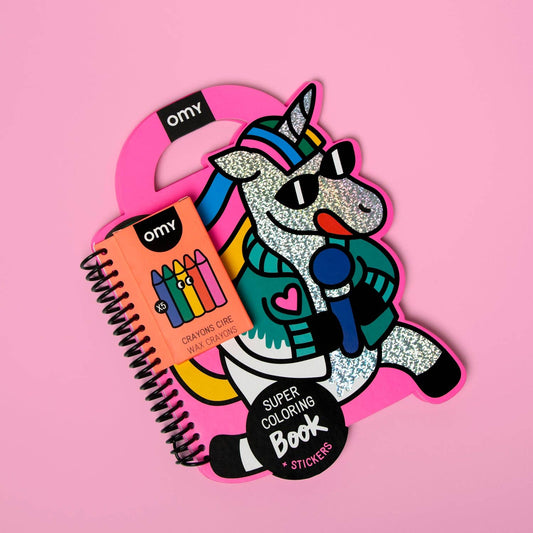 Unicorn Super Coloring & Sticker Book by Omy