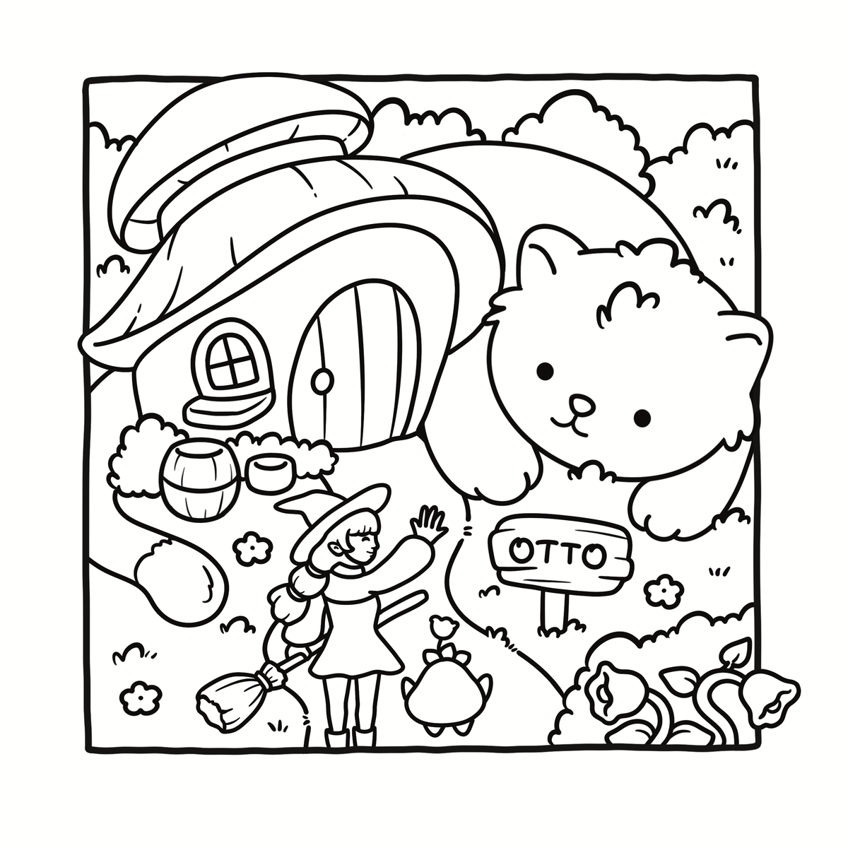 Cozy Witchy Coloring Book