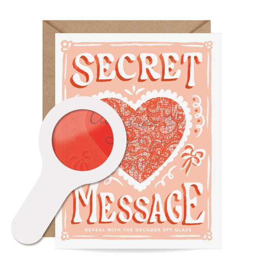 Can't Hide My Love - Secret Message Decoder Card