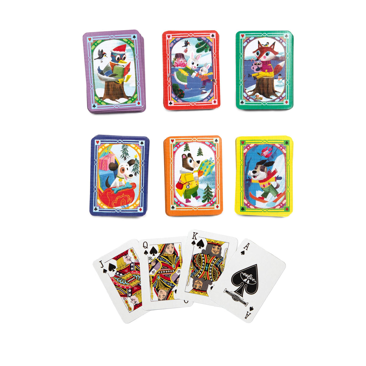 Holiday in the Woods Tiny Playing Cards