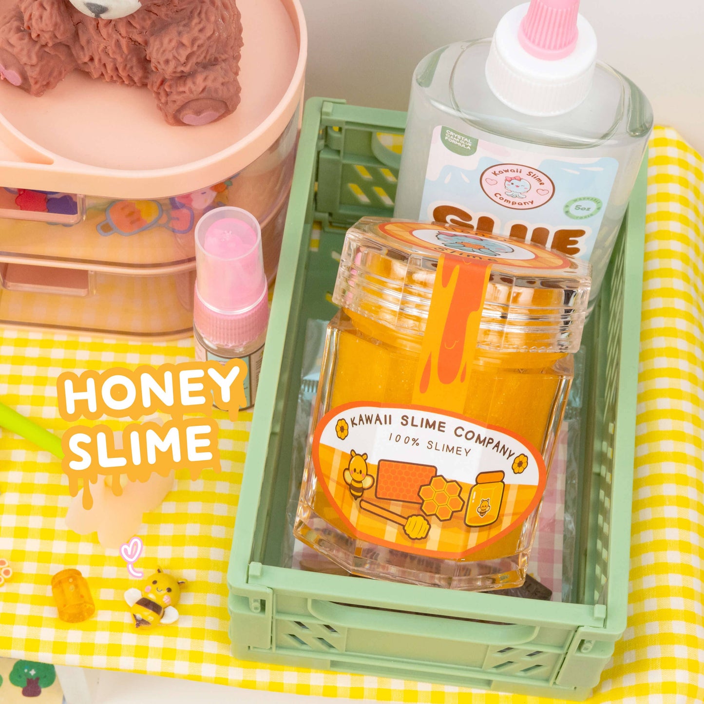 Homemade Honey Slime Jar by Kawaii Slime Company