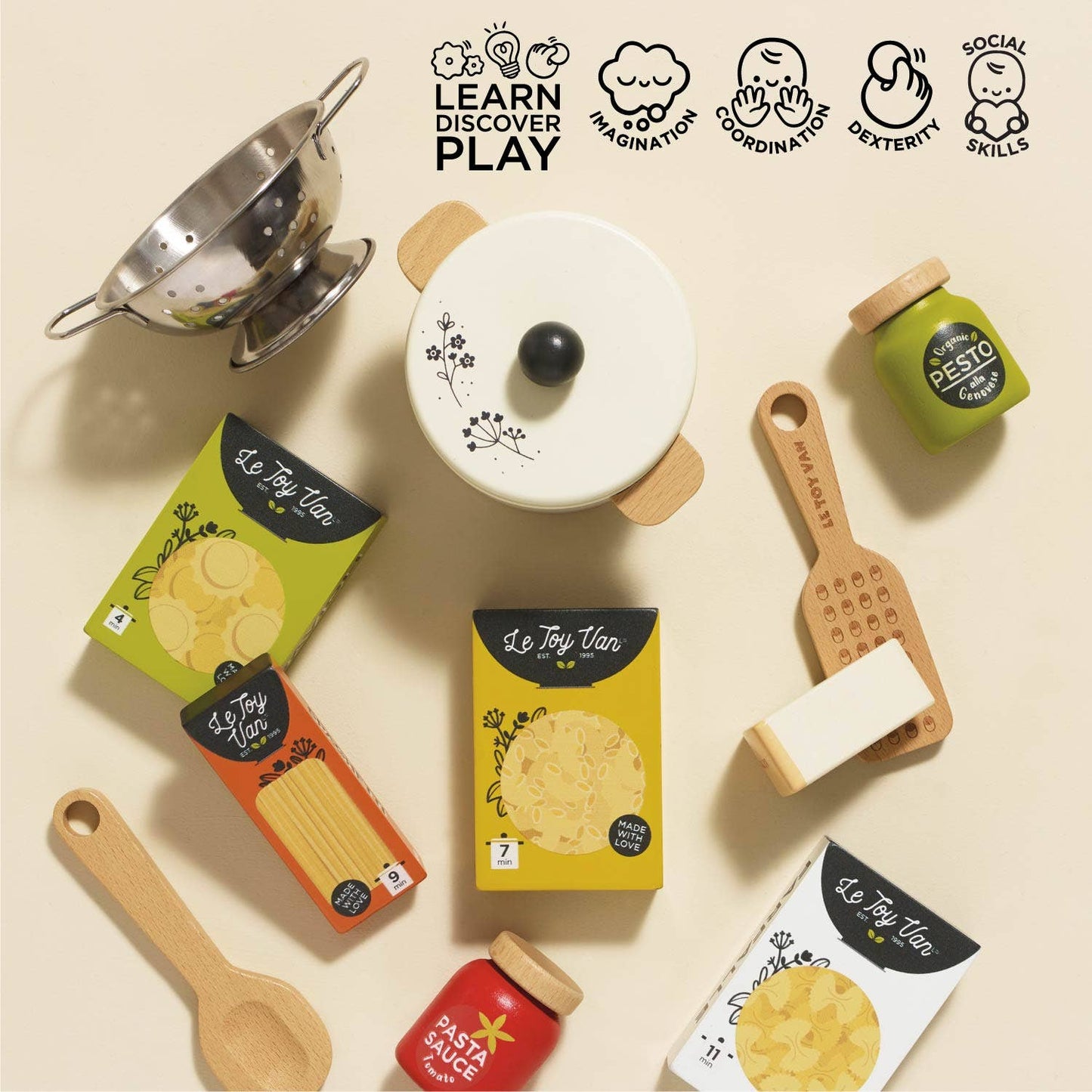 Organic Pasta Wooden Playset
