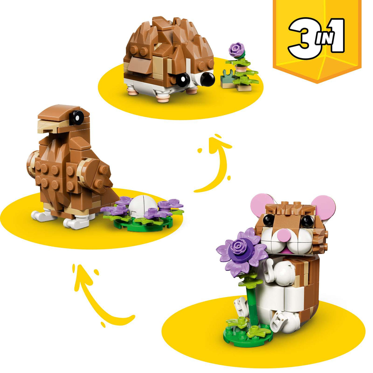 LEGO Cute Hamster with a Flower