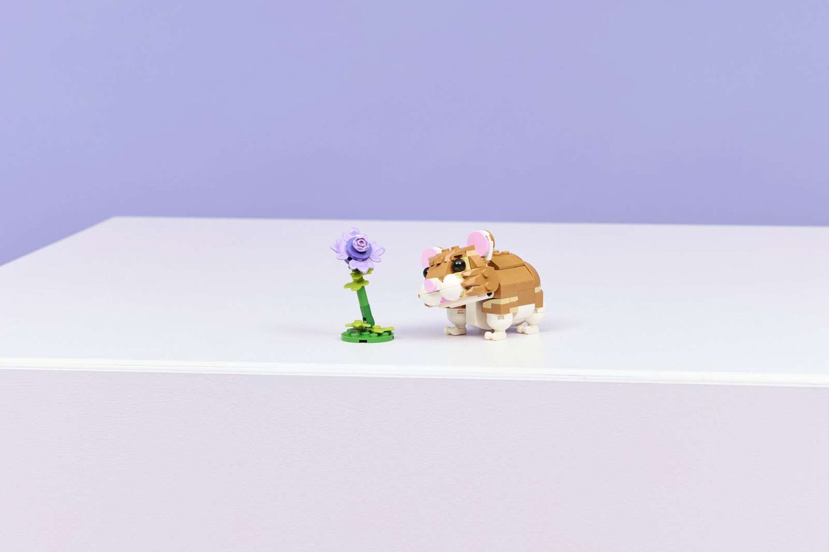 LEGO Cute Hamster with a Flower