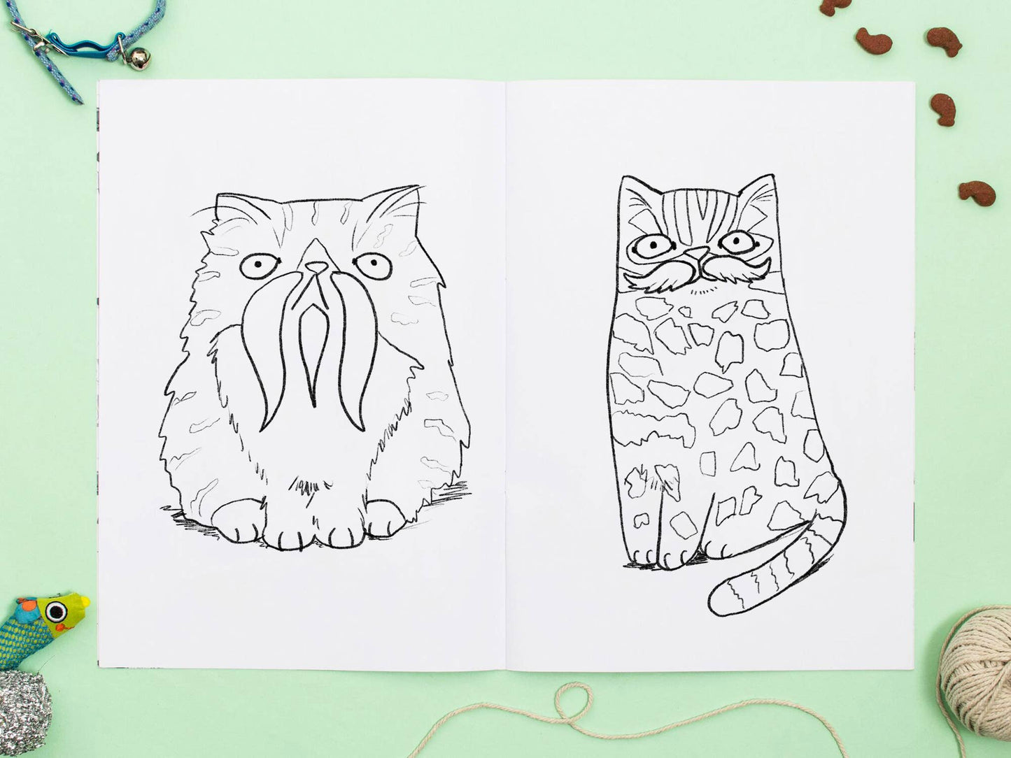 Meowstachio Cats Colouring Book