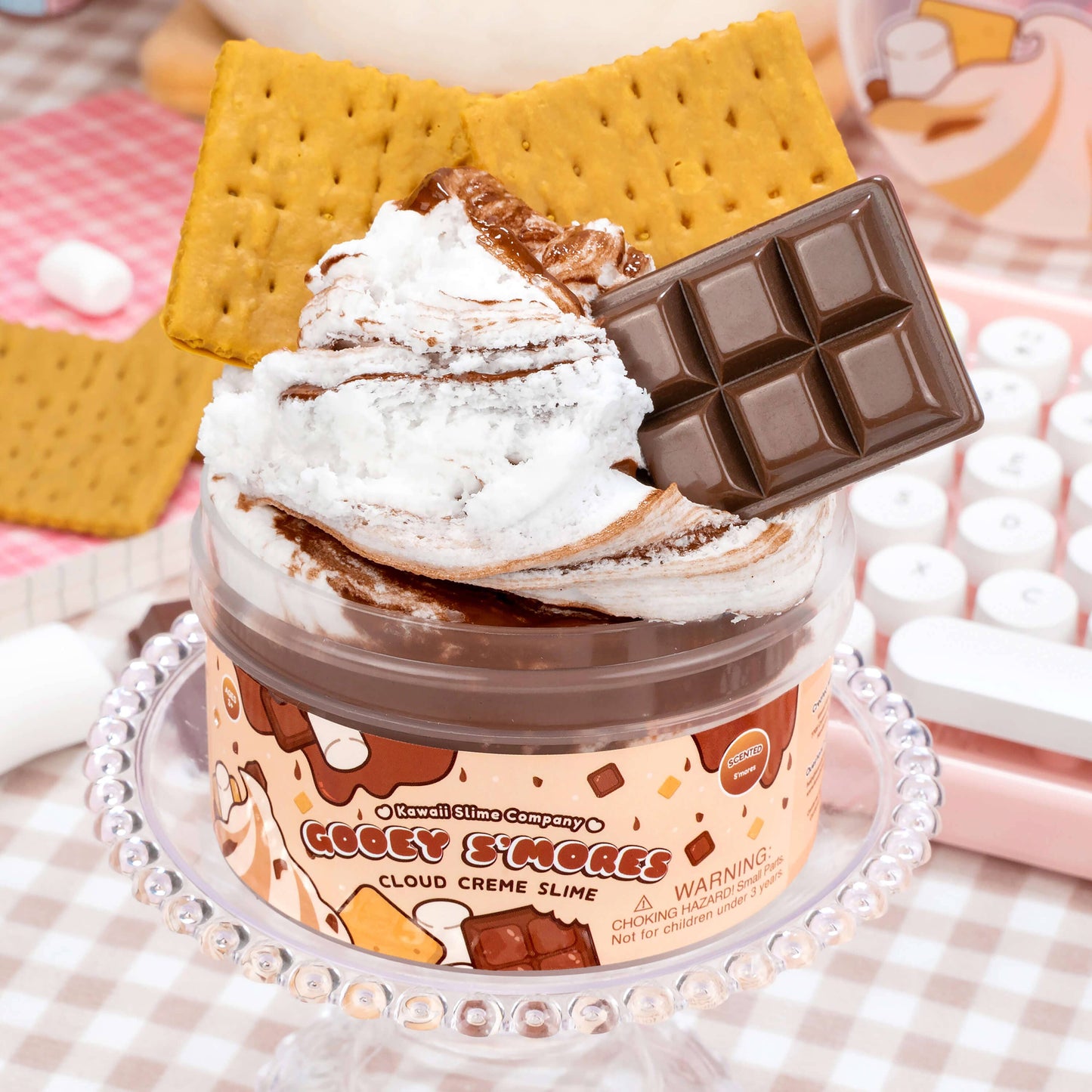Gooey S'mores Cloud Creme Slime by Kawaii Slime Company
