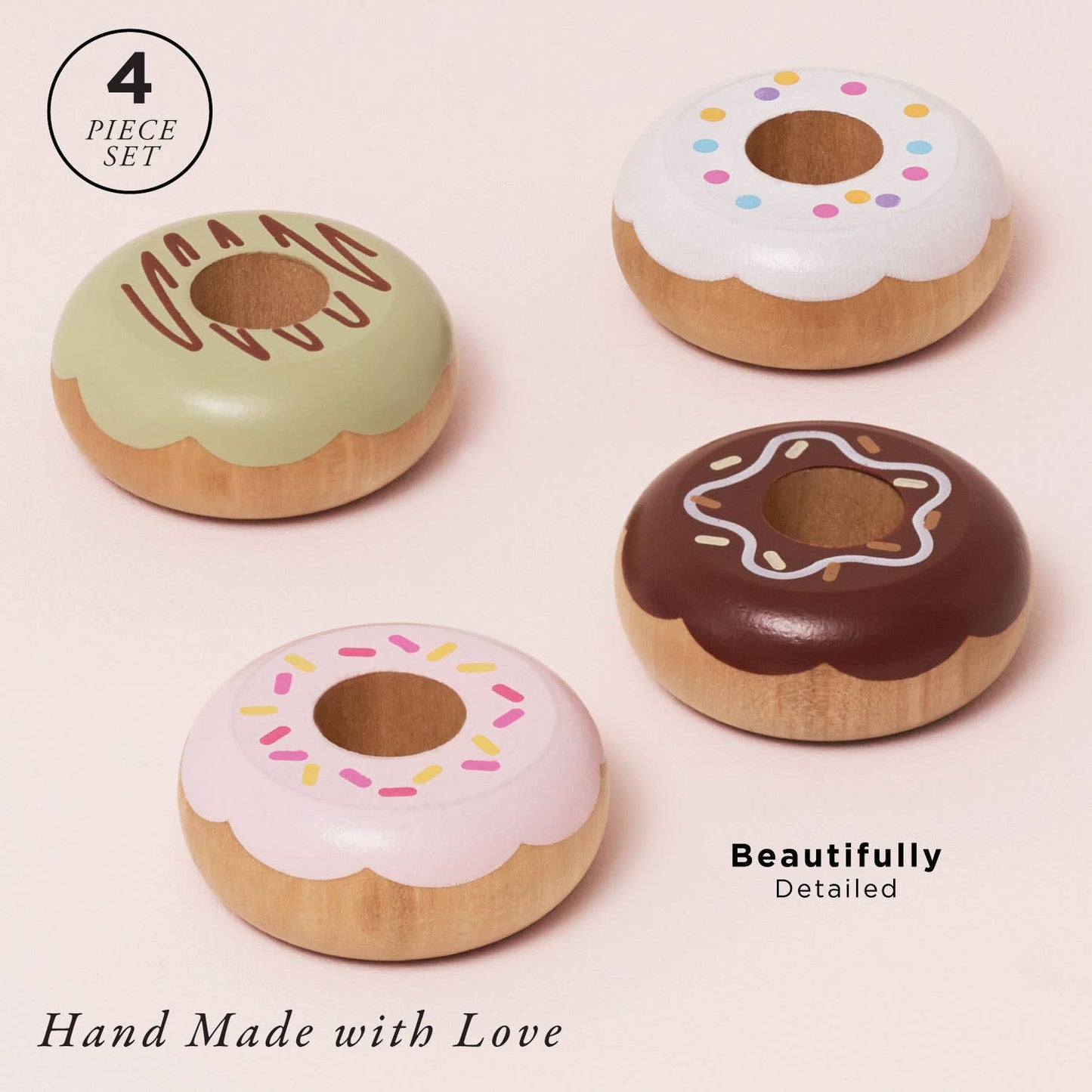 Wooden Donut Play Food Set