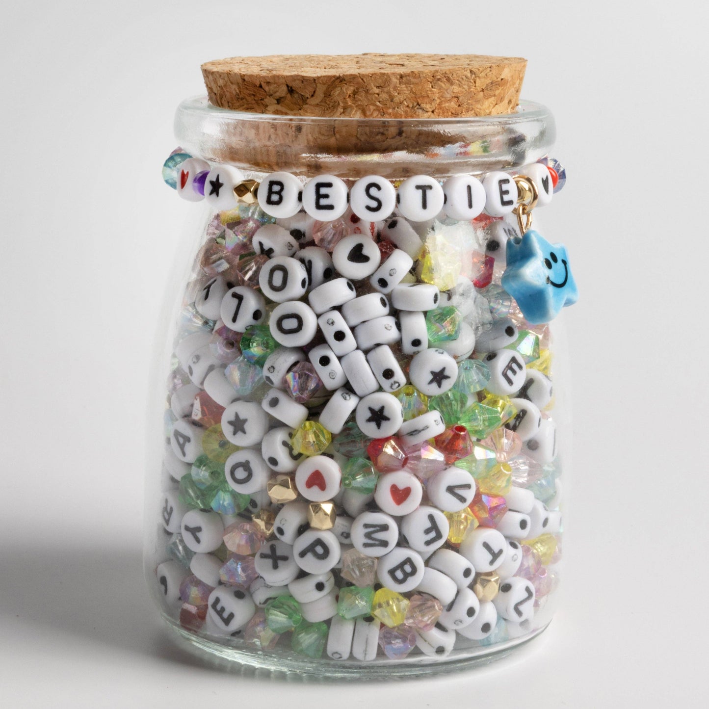 Bestie Bead Jar with Ceramic Star Charm