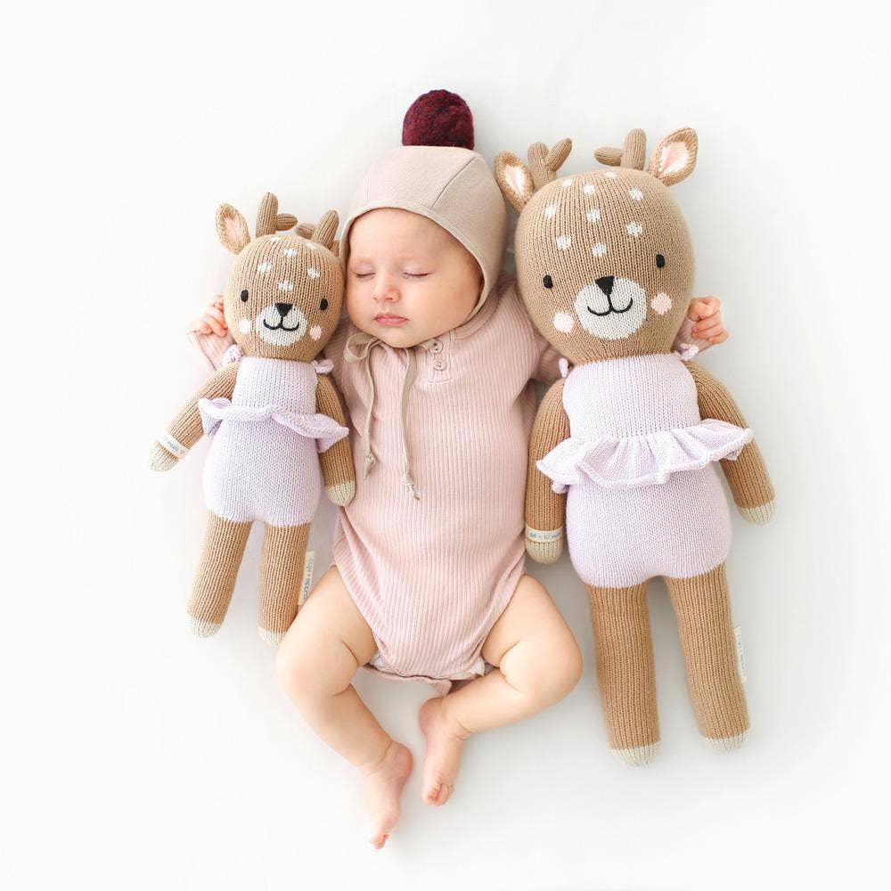 Violet the Fawn Knit Doll - Cuddle + Kind