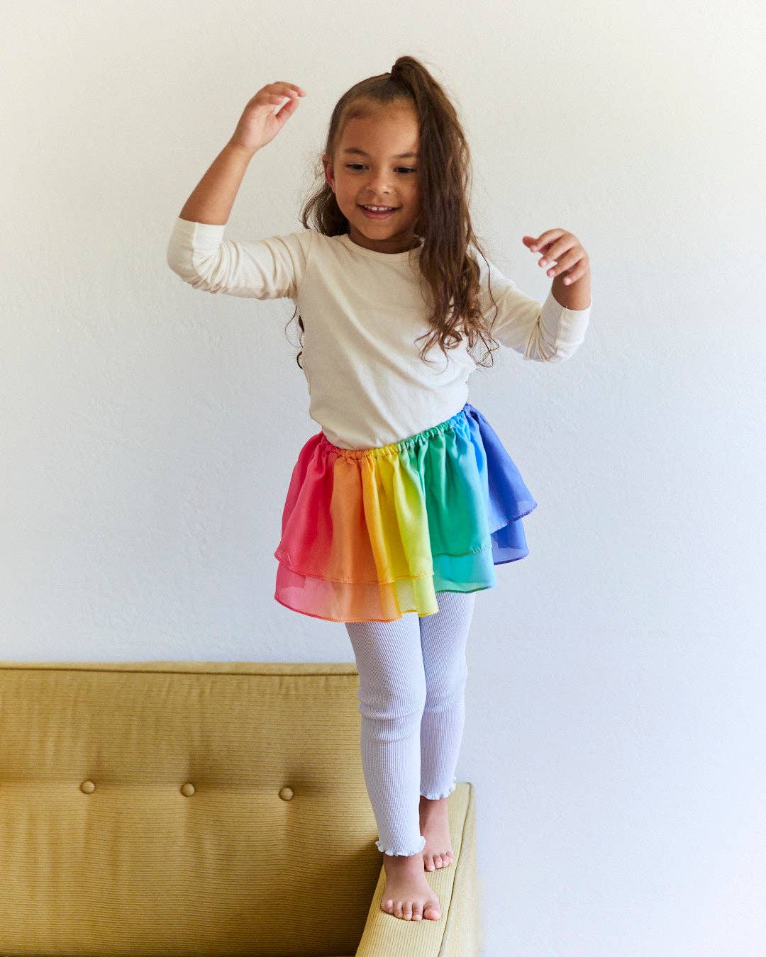 100% Silk Rainbow Tutu Costume