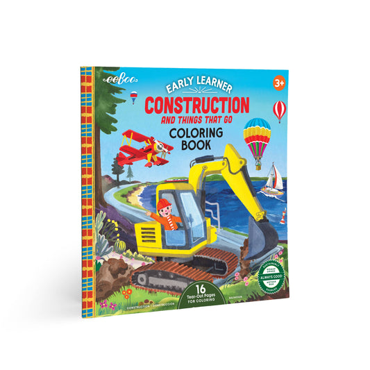 Vehicles & Construction Square Coloring Book
