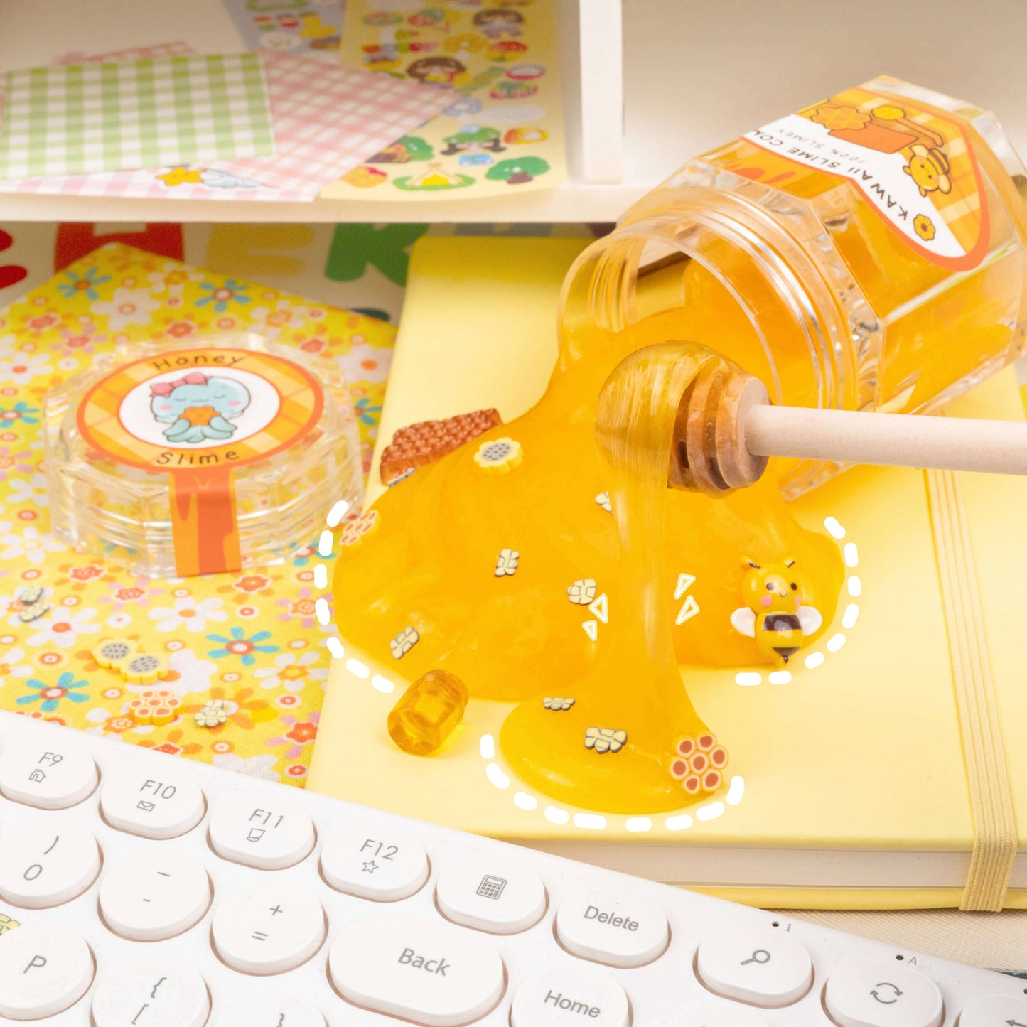 Homemade Honey Slime Jar by Kawaii Slime Company