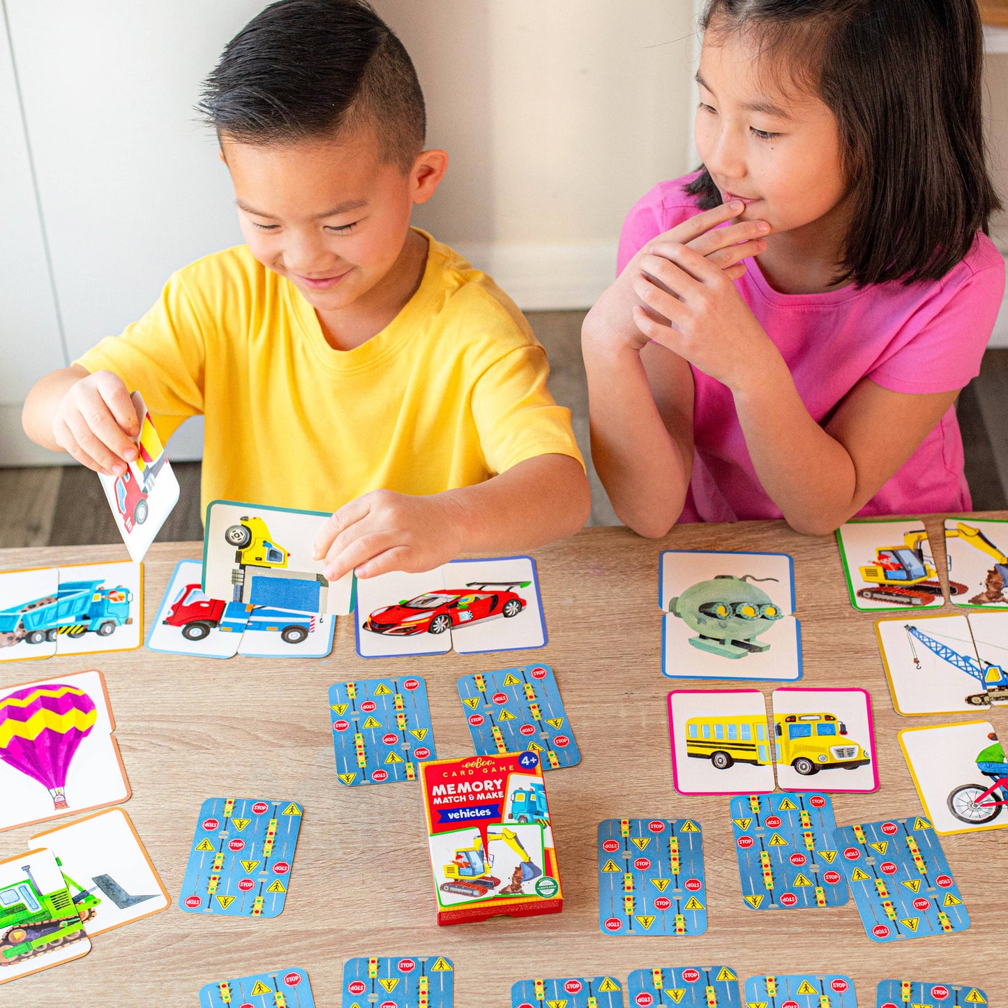 Vehicles Memory Match & Make Card Game