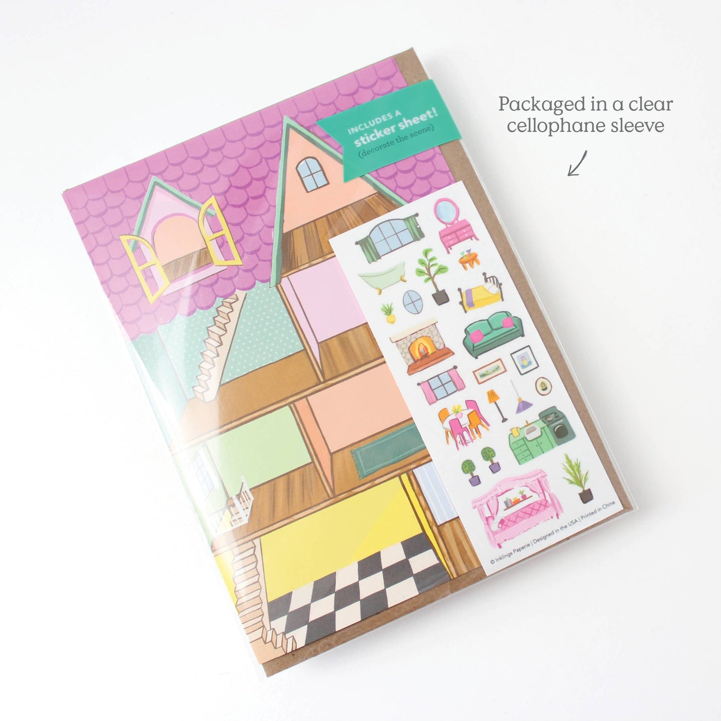 Sticker Scene Card - Dollhouse