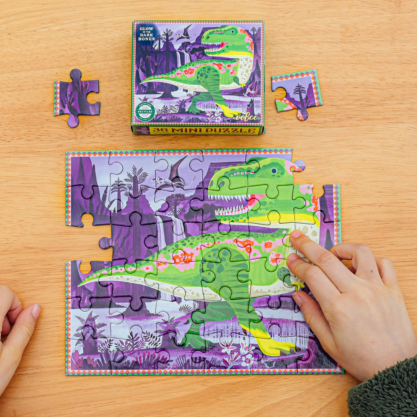 Glow in the Dark Dino Mini Puzzle
