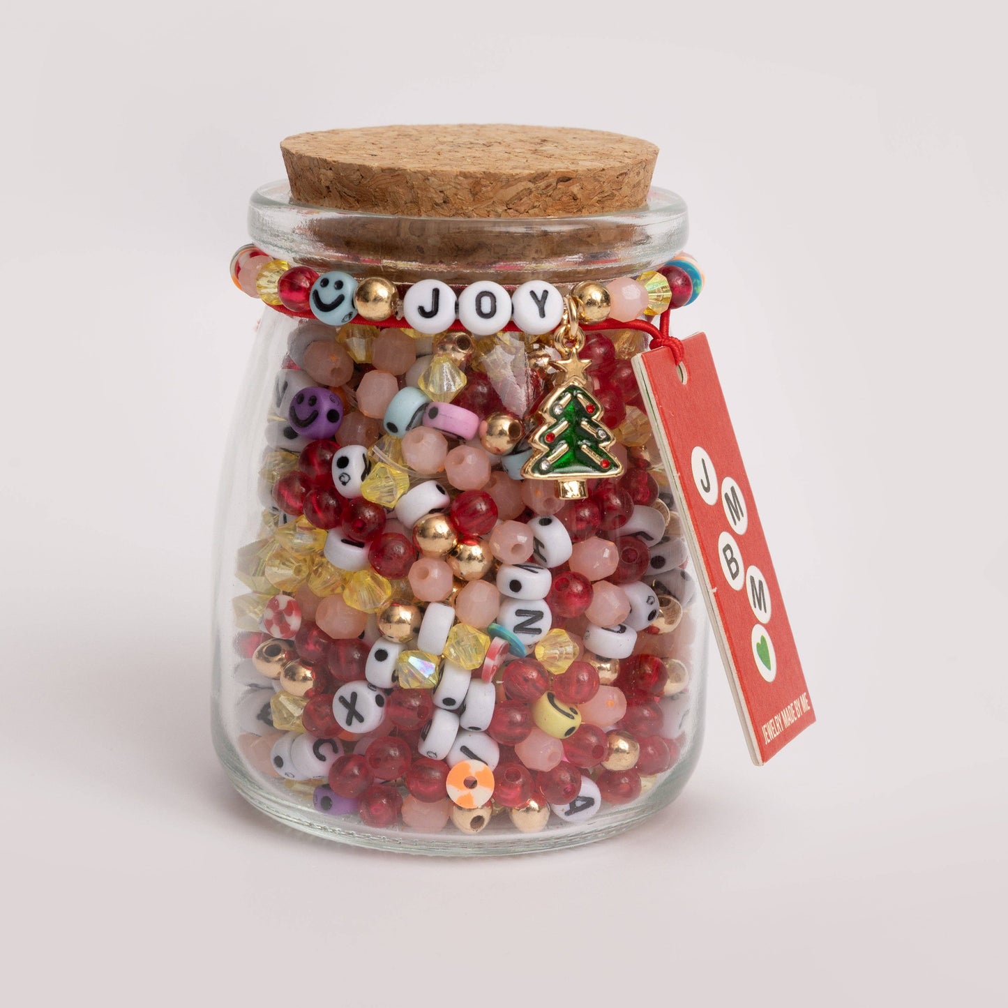 Joy Bead Jar with Enamel Tree Charm