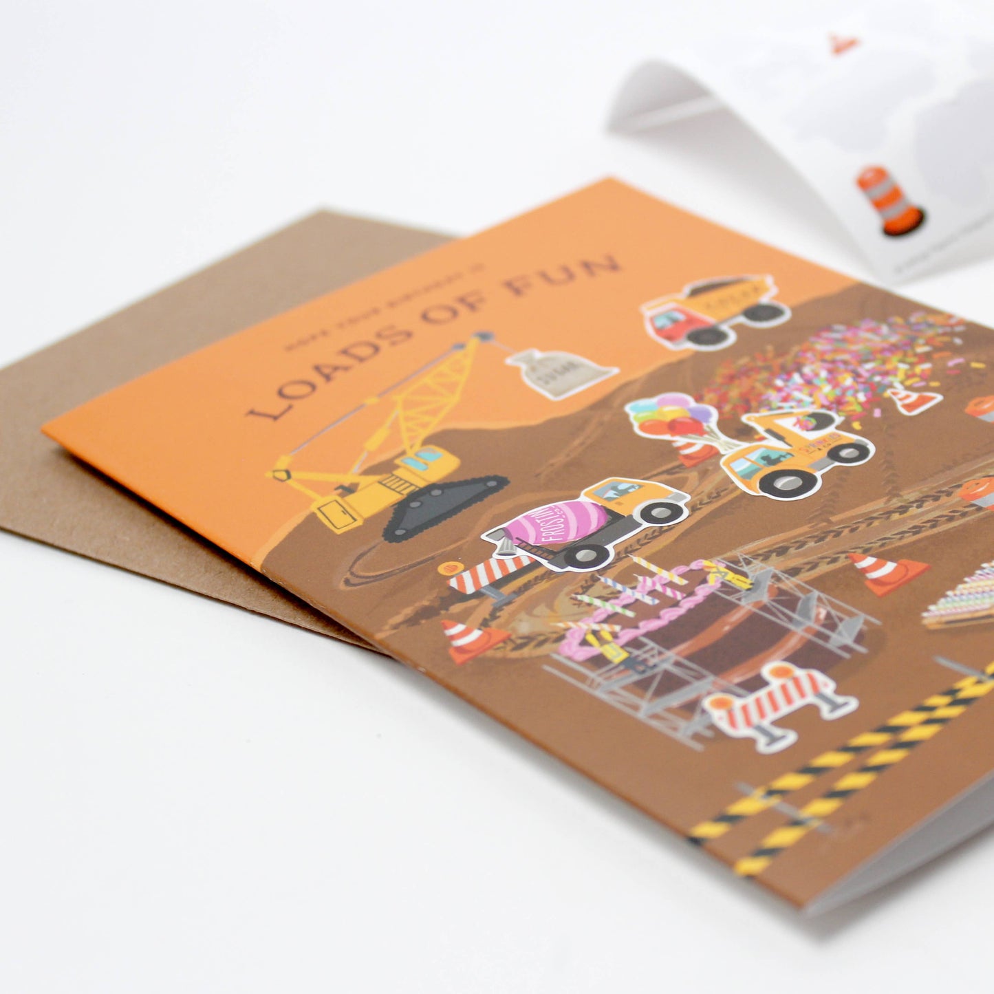 Sticker Scene Card - Construction Birthday