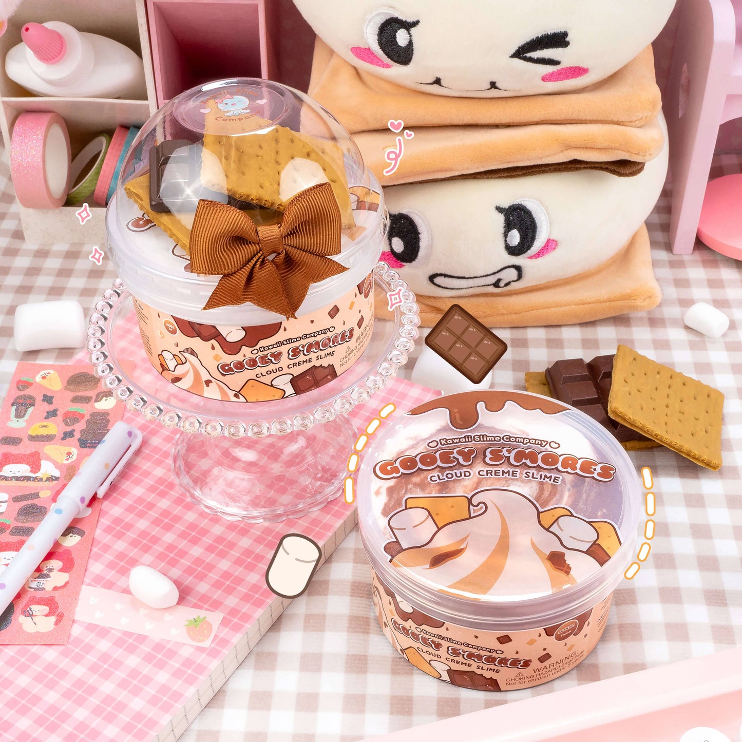 Gooey S'mores Cloud Creme Slime by Kawaii Slime Company