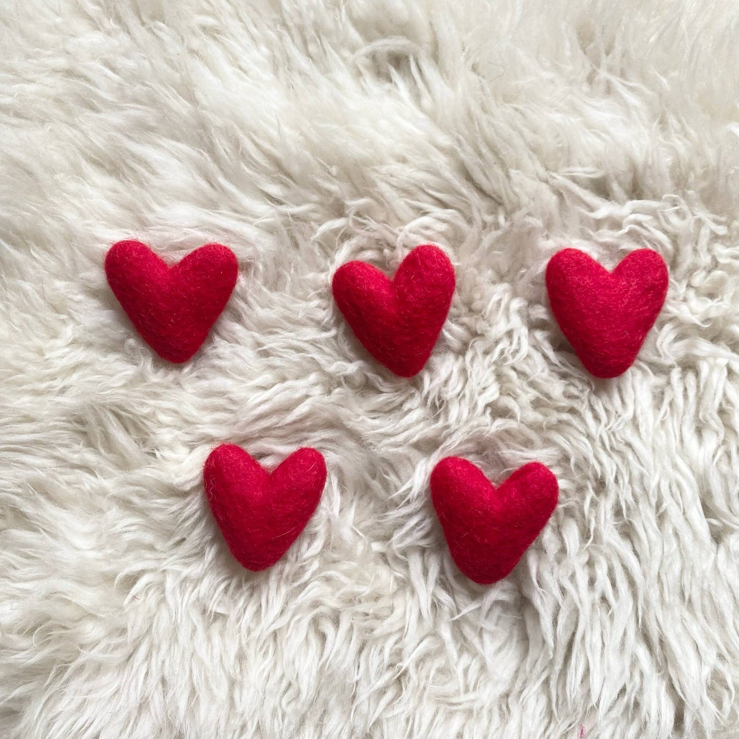 Tiny Red Felt Heart