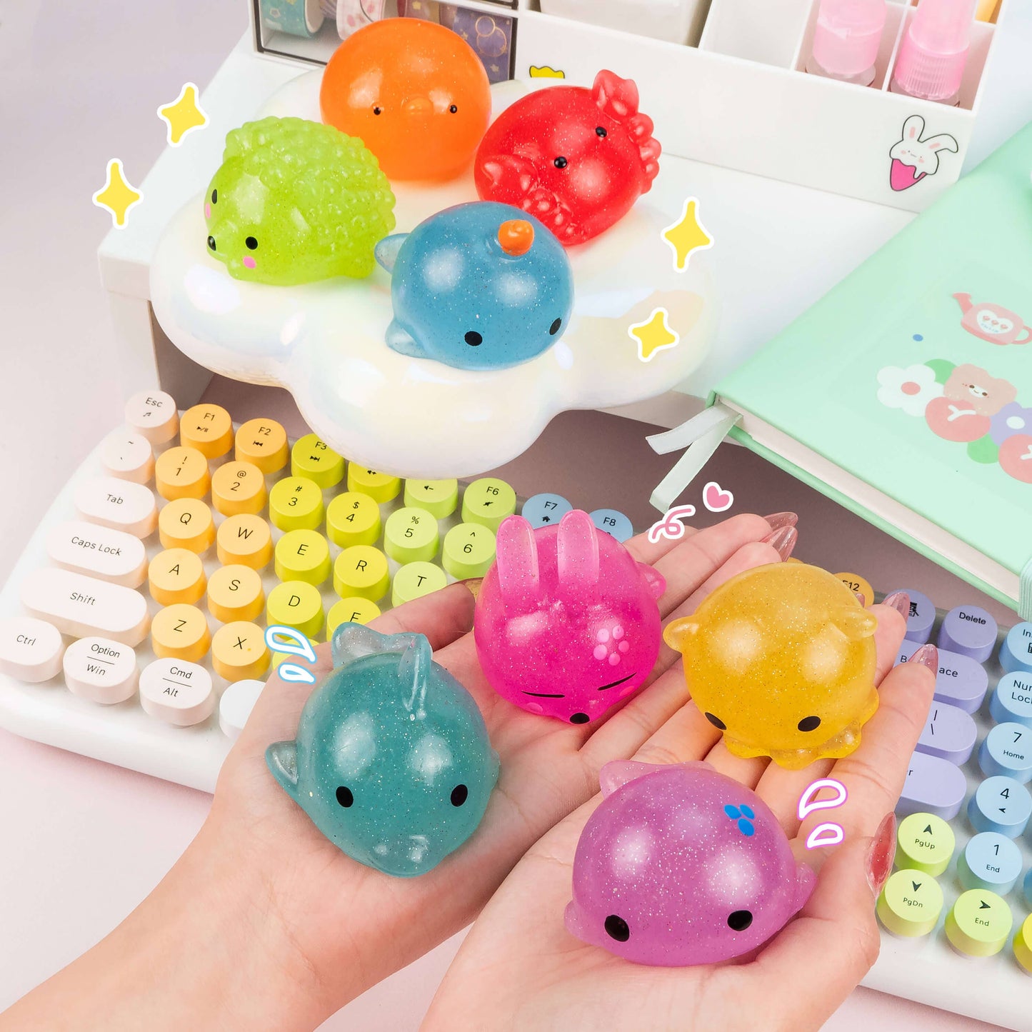 Jumbo Glitter Mochi Squishy (Assorted Styles)