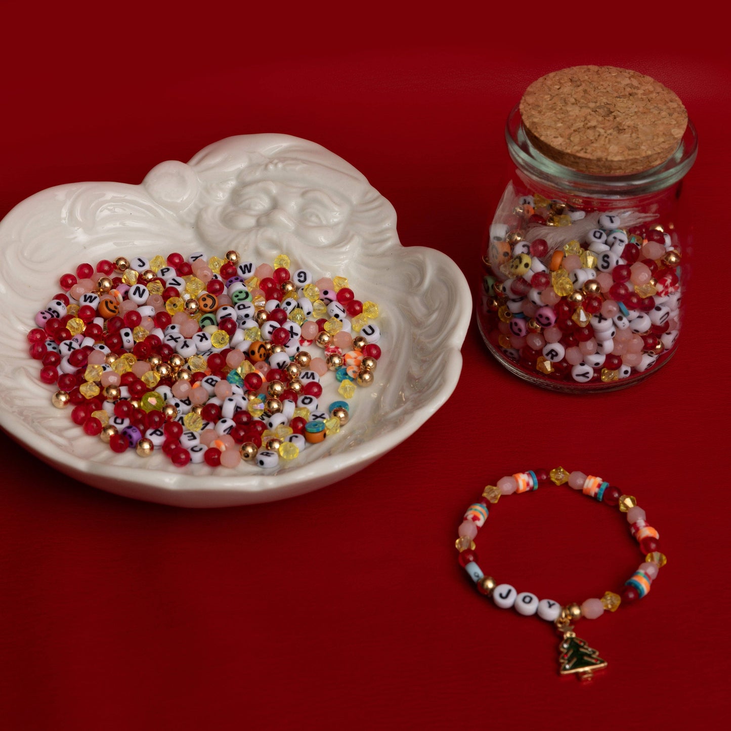 Joy Bead Jar with Enamel Tree Charm