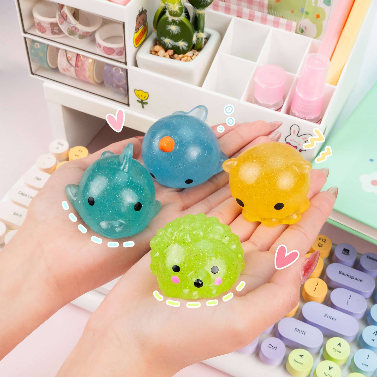 Jumbo Glitter Mochi Squishy (Assorted Styles)
