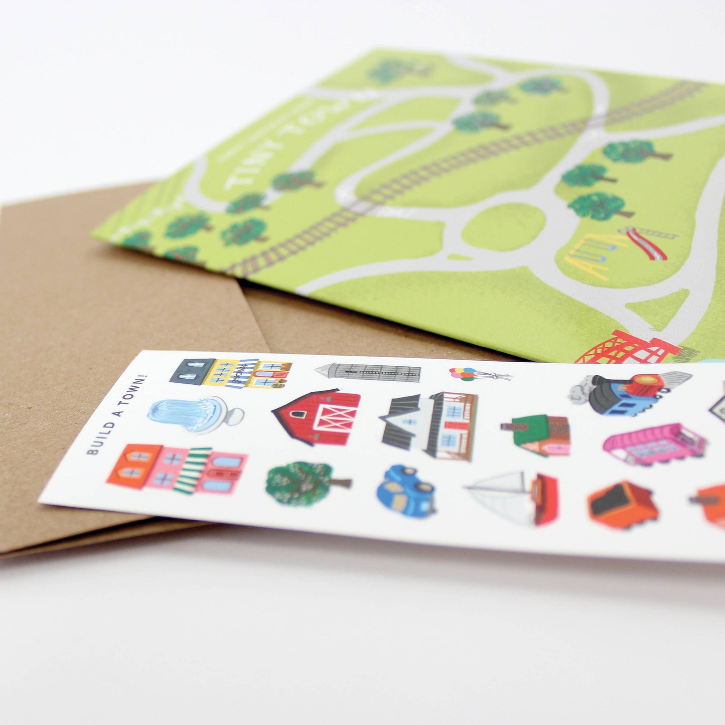 Sticker Scene Card - Tiny Town