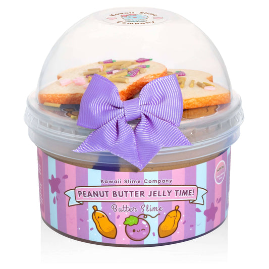 Peanut Butter Jelly Time Grape 2 Slimes In 1 by Kawaii Slime Company