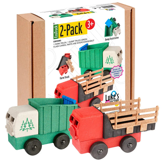 Farm Truck & Green Dump Truck 2 Pack