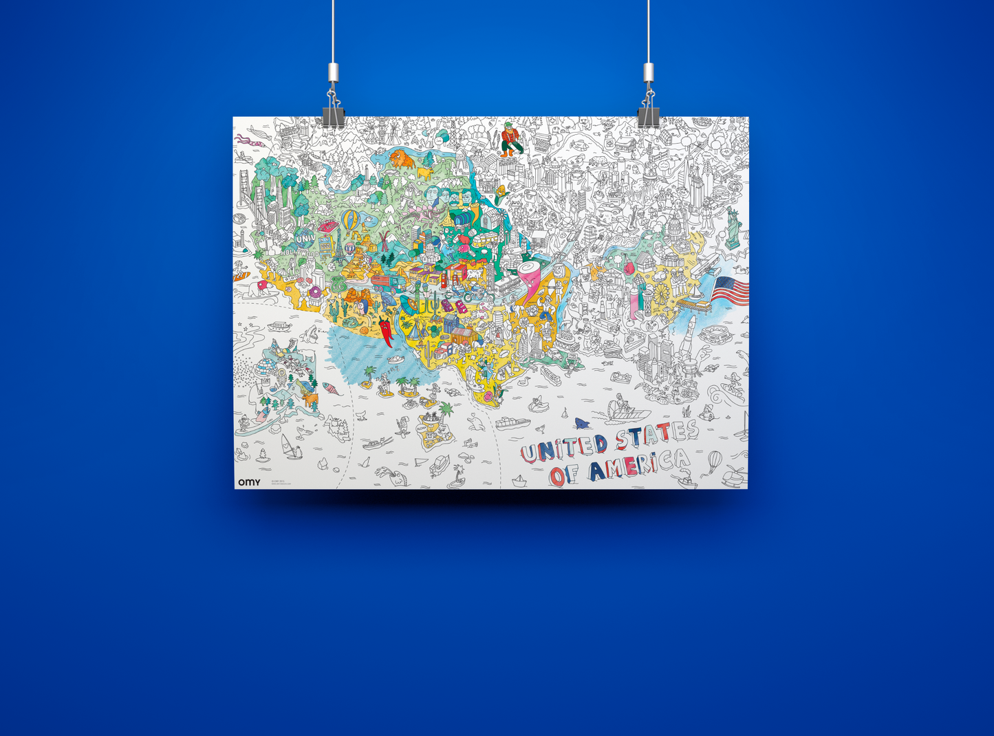 USA Giant Coloring Poster by Omy