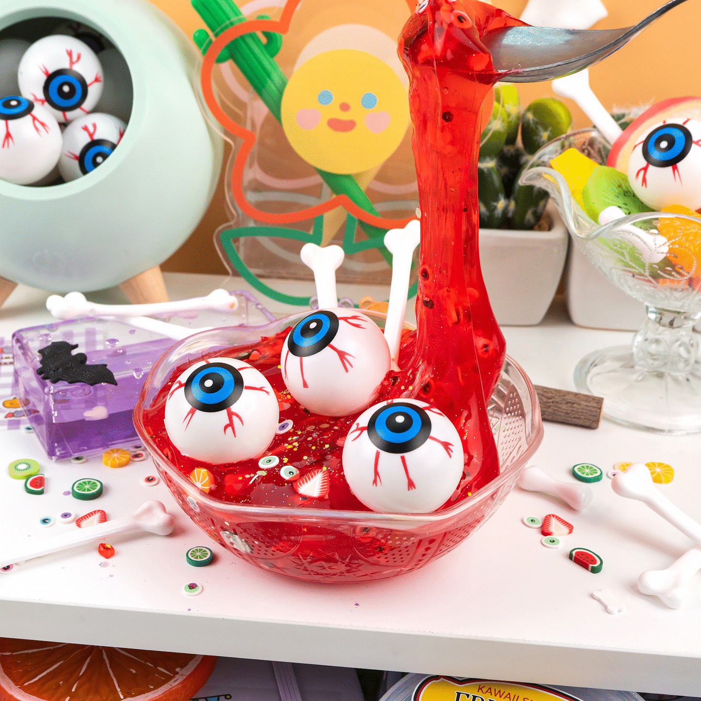 Frightening Fruit Punch Clear Signature Dome™ Slime
