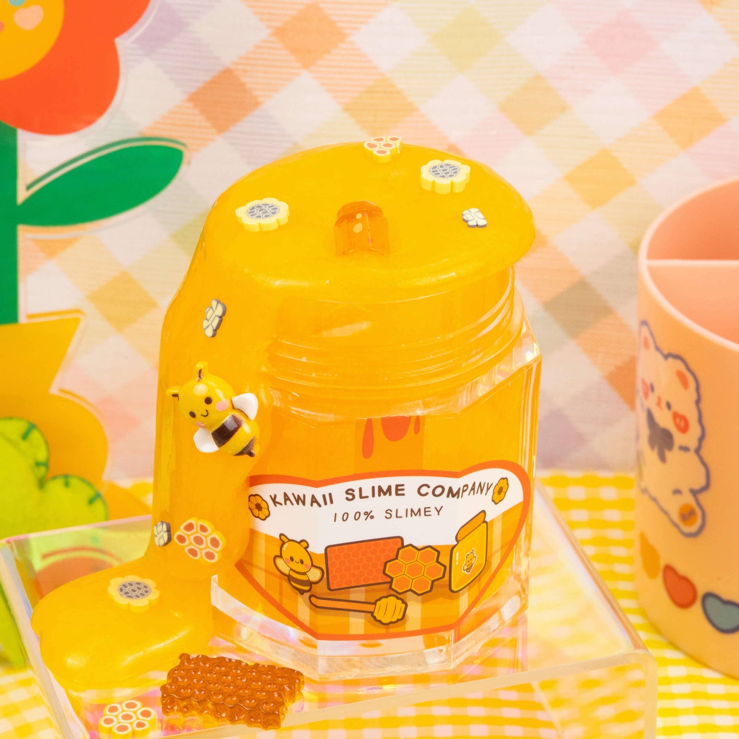 Homemade Honey Slime Jar by Kawaii Slime Company