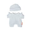 White PJs with Hat - Clothing for 8 1/4" Doll