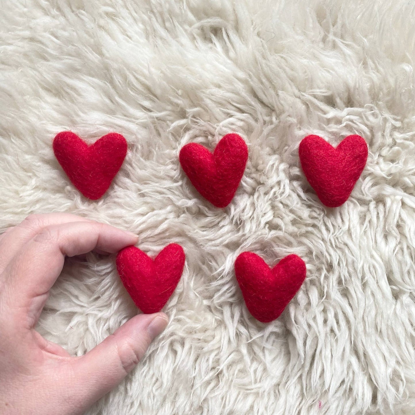 Tiny Red Felt Heart