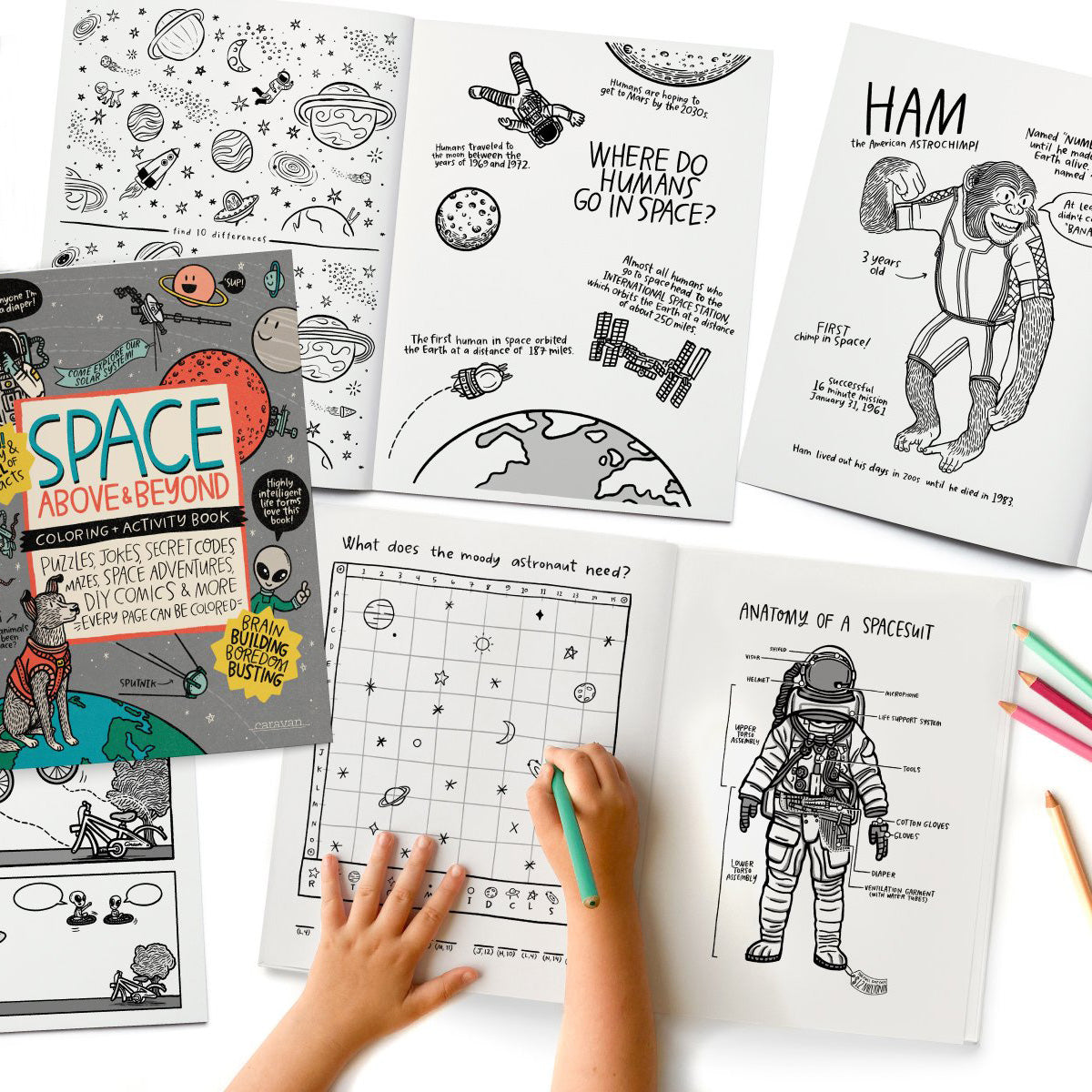 Space, Above & Beyond Coloring + Activity Book