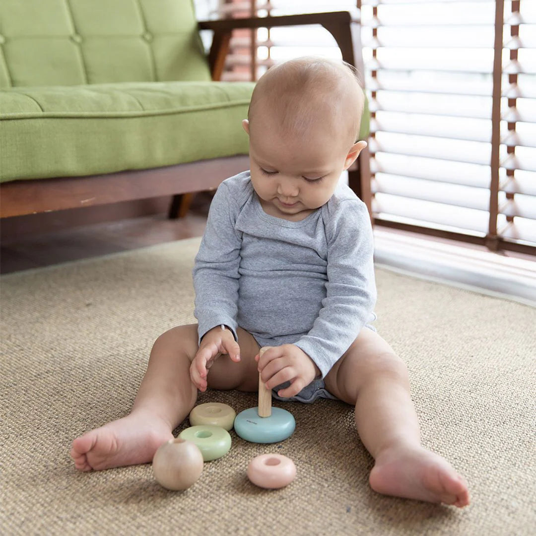 First Stacking Ring Pastel by Plan Toys