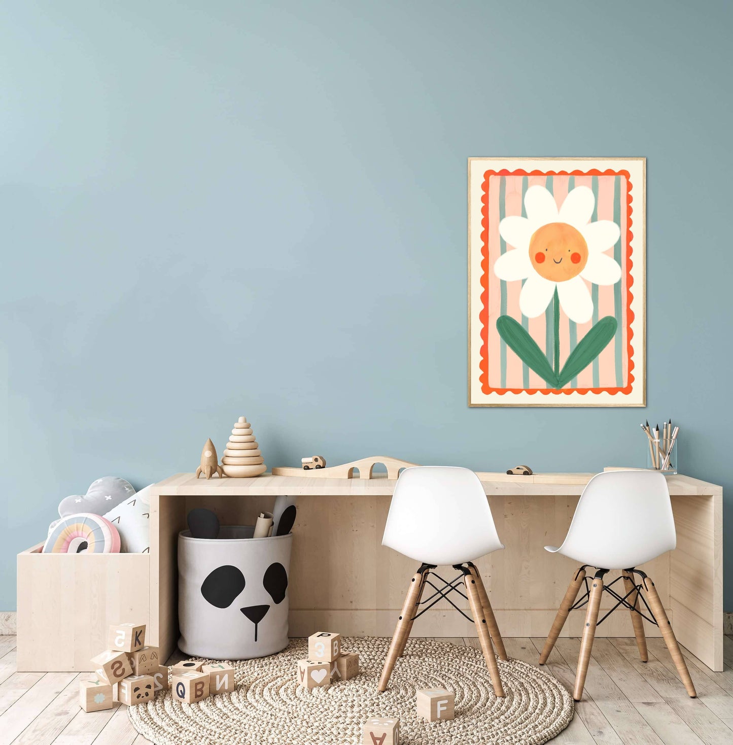 Smiley Flower Art Print