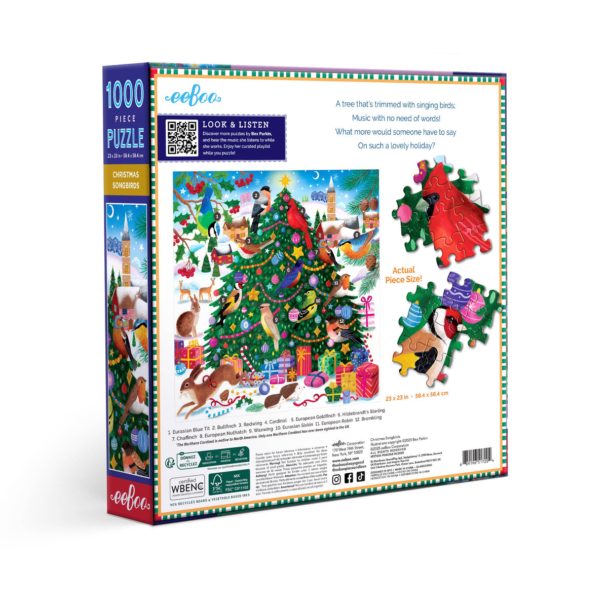 Christmas Songbirds 1000 Piece Puzzle