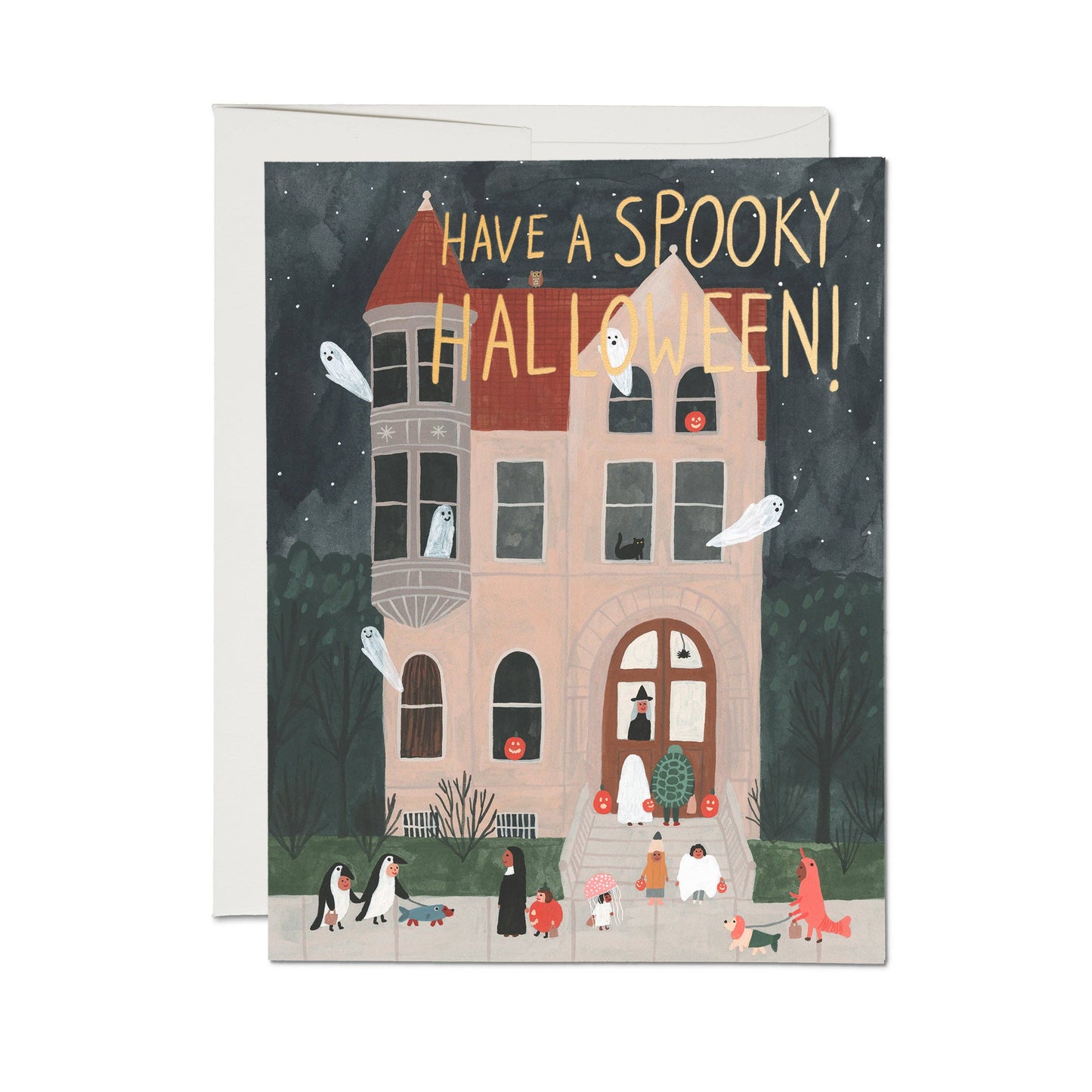 Trick or Treat House greeting card