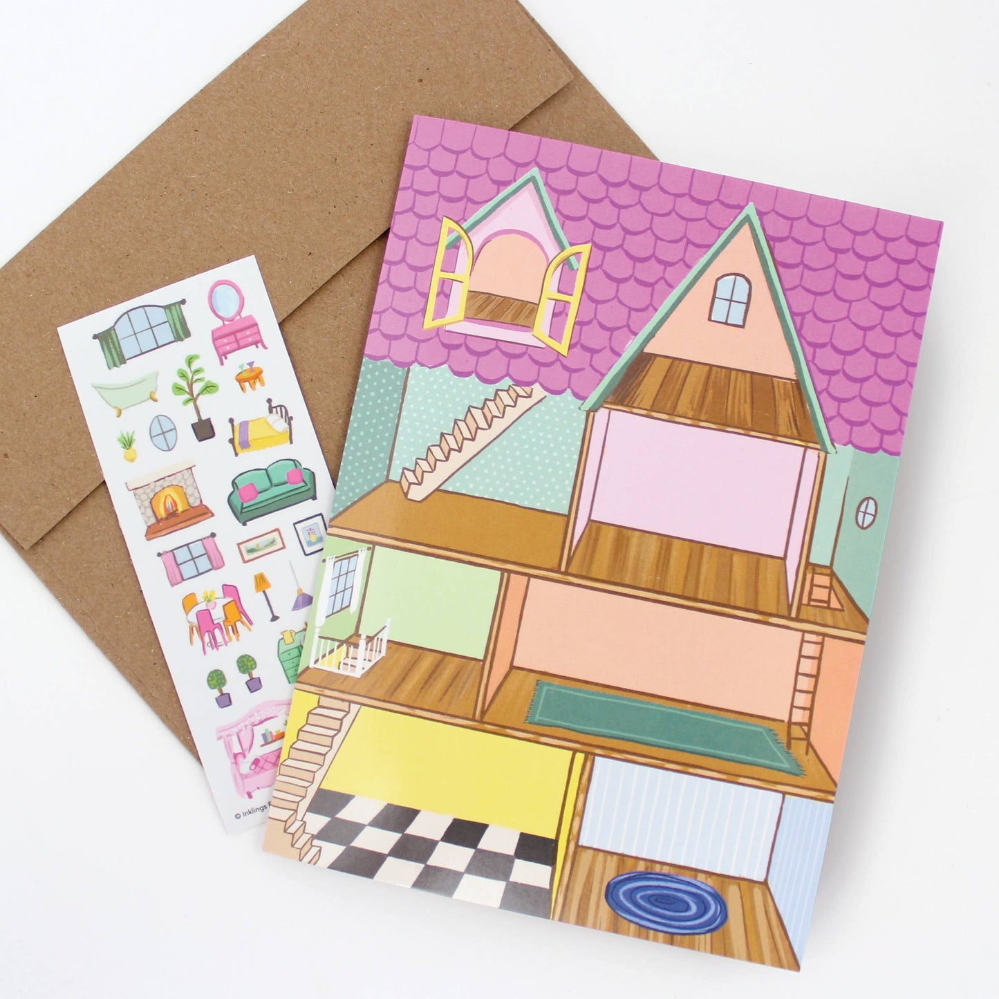 Sticker Scene Card - Dollhouse