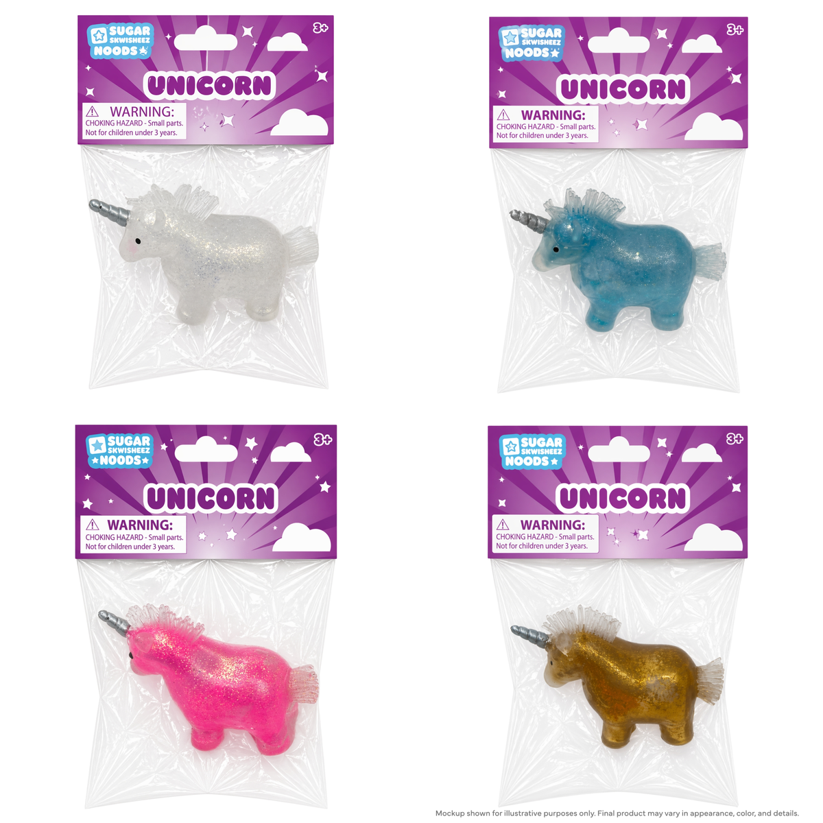 Sugar Skwisheez Noods Unicorn Squishy (Assorted Colors)