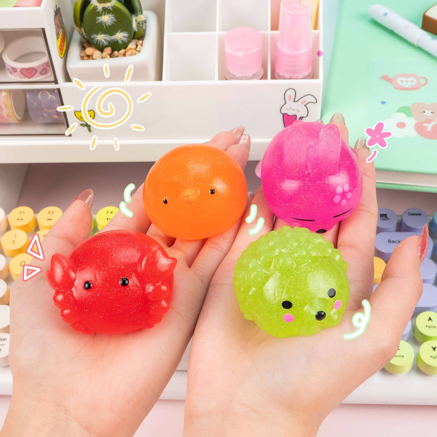 Jumbo Glitter Mochi Squishy (Assorted Styles)