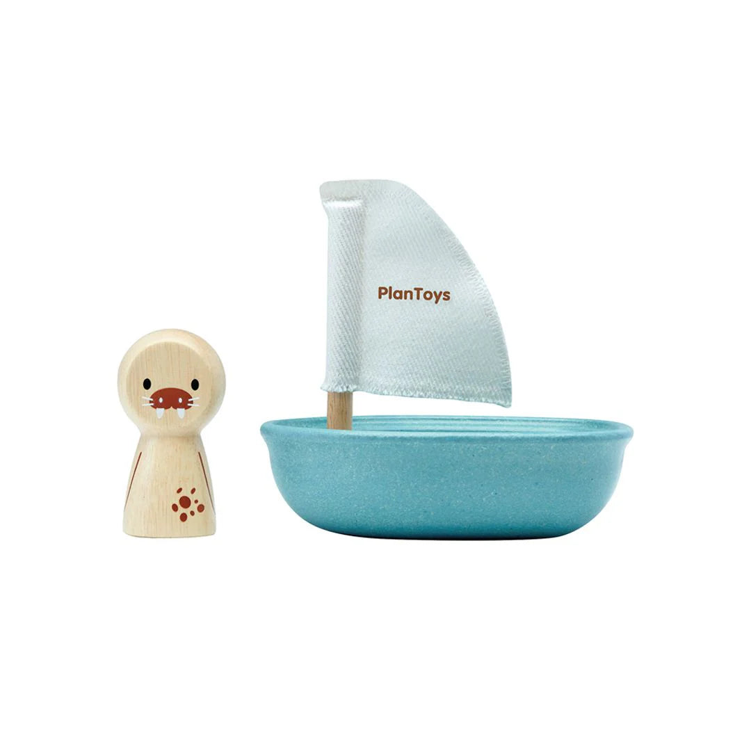 Walrus in Sailing Boat by Plan Toys