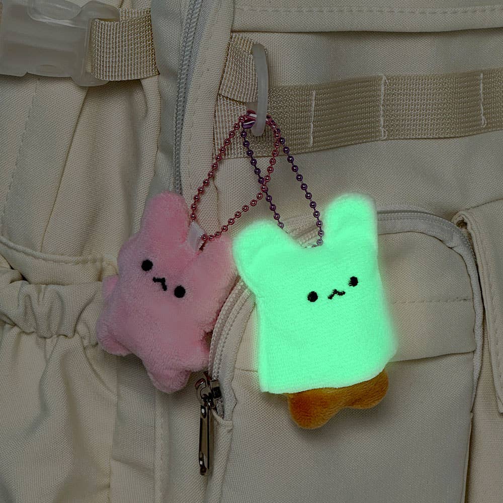 Glow-in-the-Dark Ghost Plush Keychain – Random Blind Bag
