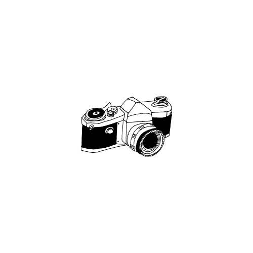 Classic Camera Temporary Tattoo Pair