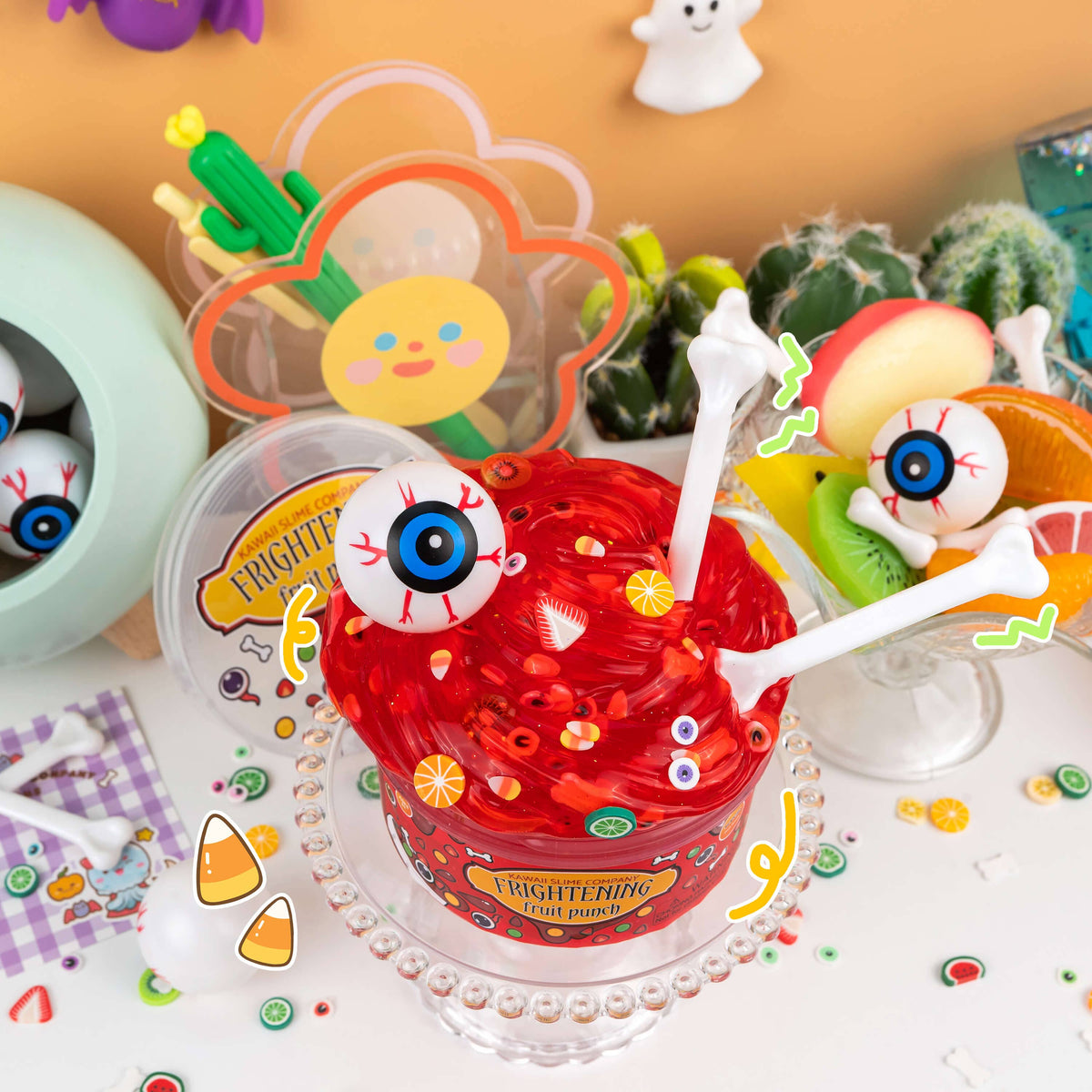 Frightening Fruit Punch Clear Signature Dome™ Slime