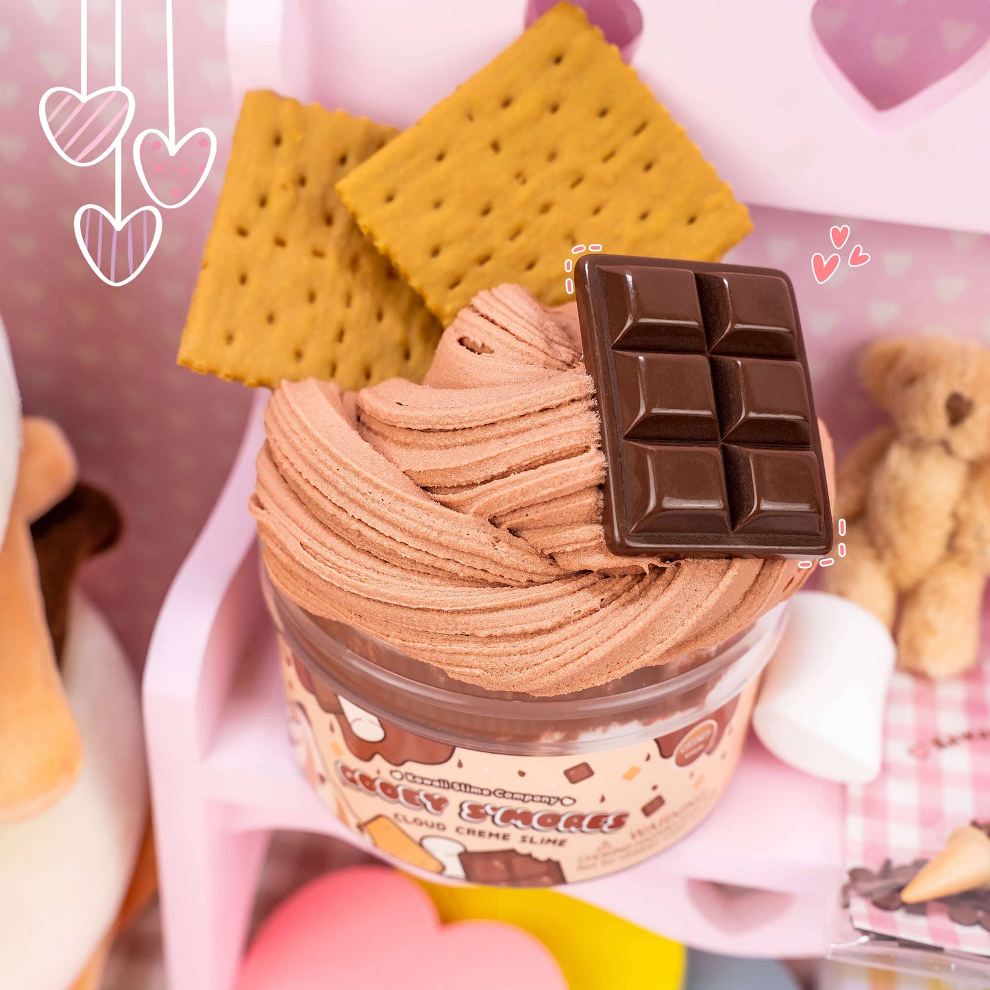 Gooey S'mores Cloud Creme Slime by Kawaii Slime Company