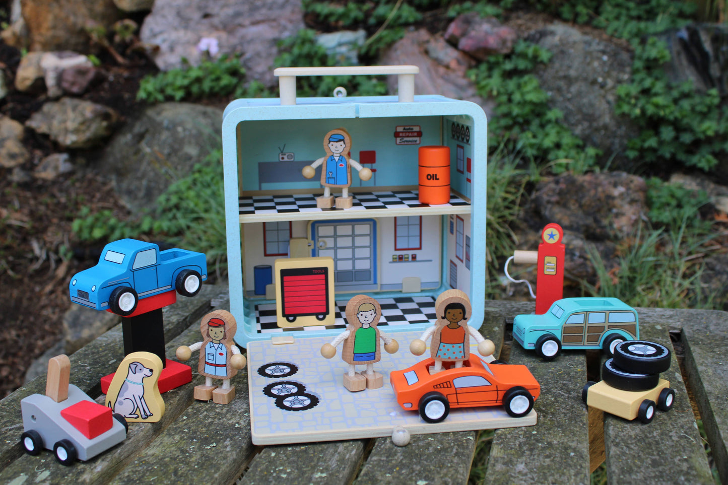 Suitcase Series: Auto Repair Shop Play Set