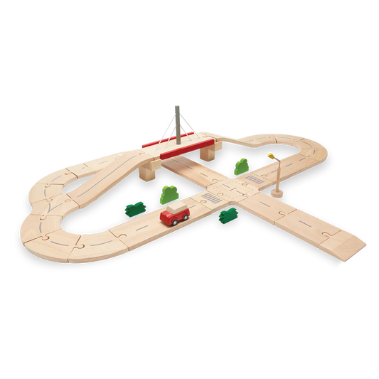 Wooden Road System Play Set