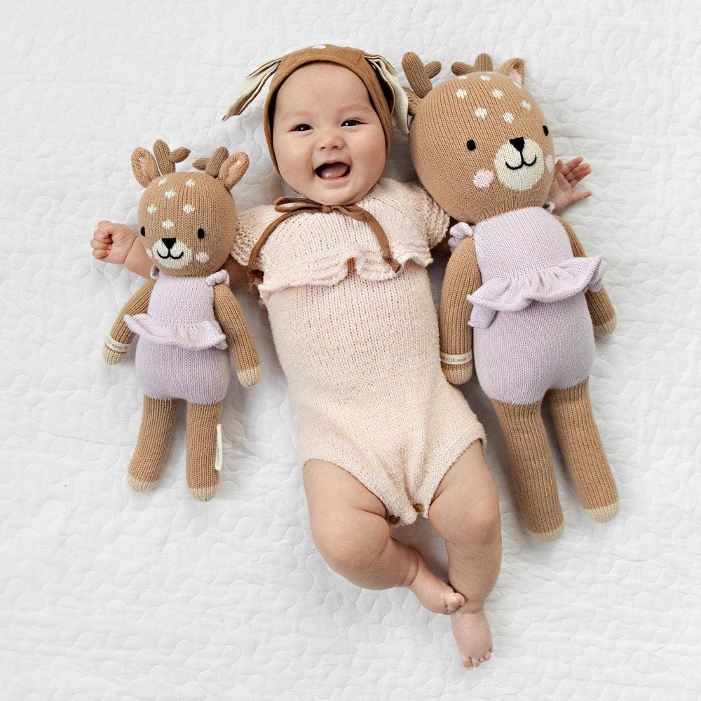 Violet the Fawn Knit Doll - Cuddle + Kind